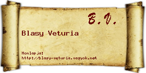 Blasy Veturia névjegykártya